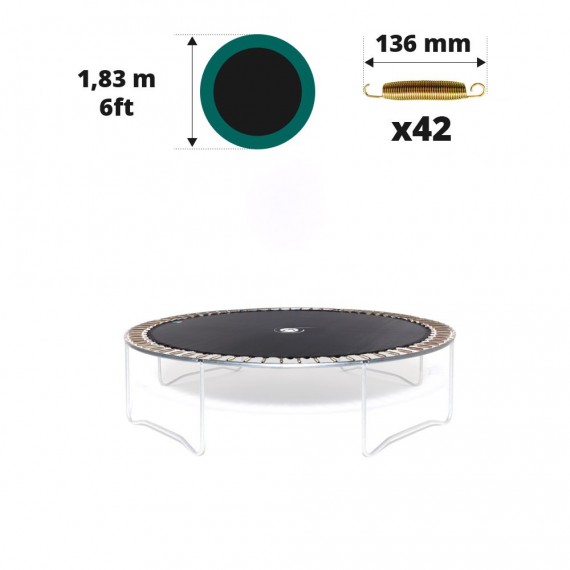 Toile de saut pour trampoline Ø 183 à 42 ressorts 136 mm