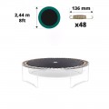 Toile de saut pour trampoline Ø 244 à 48 ressorts 136 mm Toile de saut pour trampoline Ø 244 à 48 ressorts 136 mm