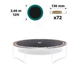 Toile de saut pour trampoline Ø 366 à 72 ressorts 136 mm
