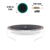 Toile de saut pour trampoline Ø 396 à 80 ressorts 136 mm