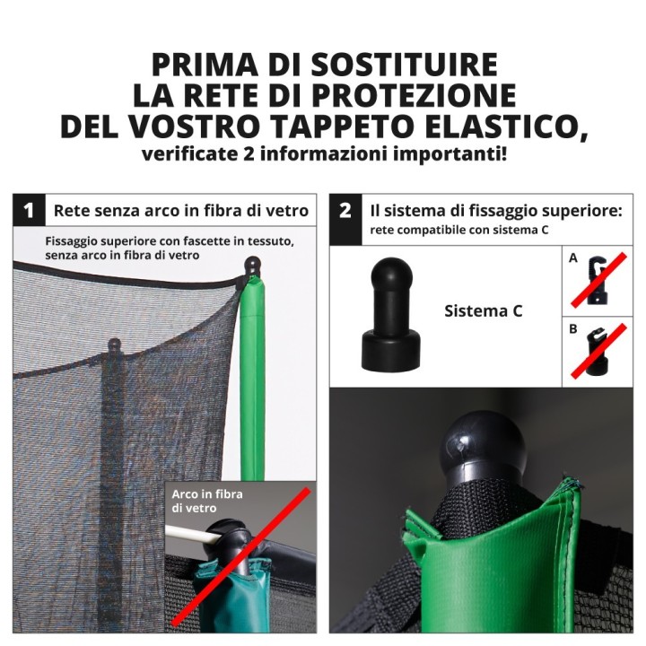 Filet textile Ø 305 avec sangles - 2019