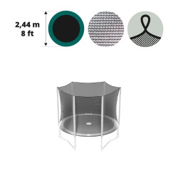 Rete tessile per trampolino Ø 244 con cinghie
