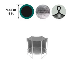 Rete tessile per trampolino Ø 183 con cinghie