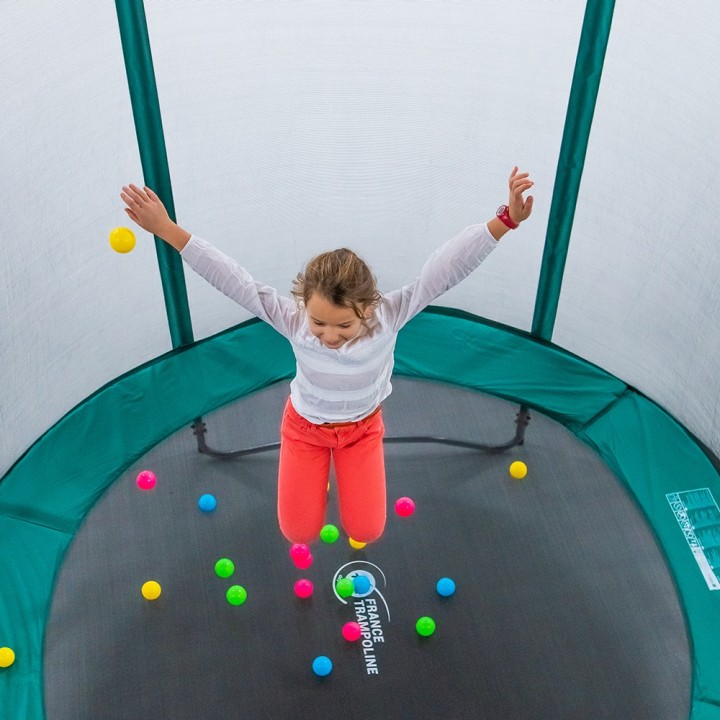Tappeto elastico Jump'Up 250 con rete di protezione