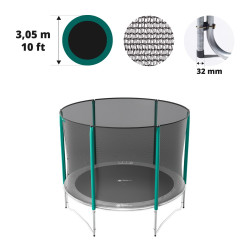 Rete con 6 pali per tappeto elastico Ø 305