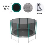 Rete con 8 pali per tappeto elastico Ø 366