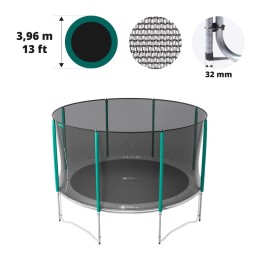 Rete con 8 pali per tappeto elastico Ø 396
