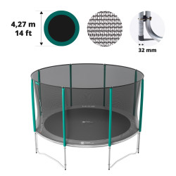 Rete con 8 pali per tappeto elastico Ø 427