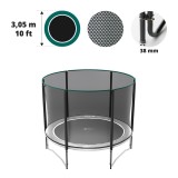 Rete con 8 pali per tappeto elastico Ø 306 Premium