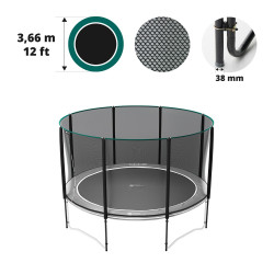 Rete con 8 pali per tappeto elastico Ø 366 Premium