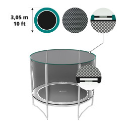 Rete tessile Ø 305 con 6 pali con fettucce