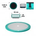 Cuscino di protezione verde per trampolino interrato Ø366