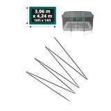 Set di fiocchi in fibra di vetro per rete Apollo Sport 400 - Ø 12mm