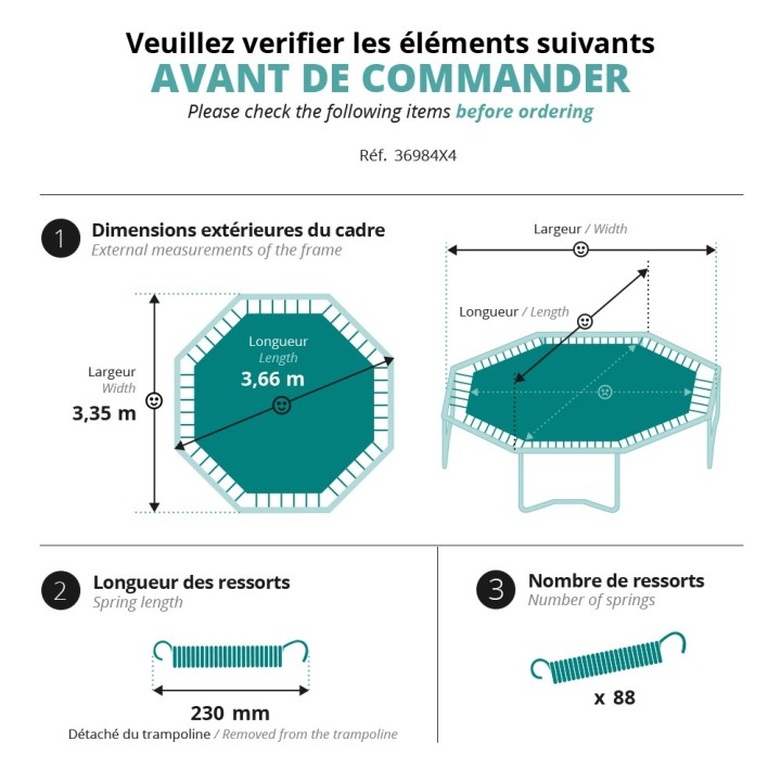Toile de saut Airjump Octopulse 360
