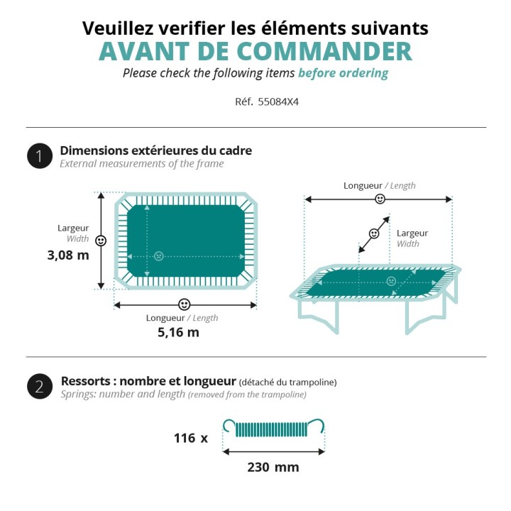 Toile de saut pour trampoline Apollo Sport 500- Air Jump