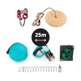 Pacchetto traversata tirolese su slackline 25m