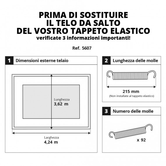 Telo da salto per tappeto elastico Apollo Sport 400 - Air Jump