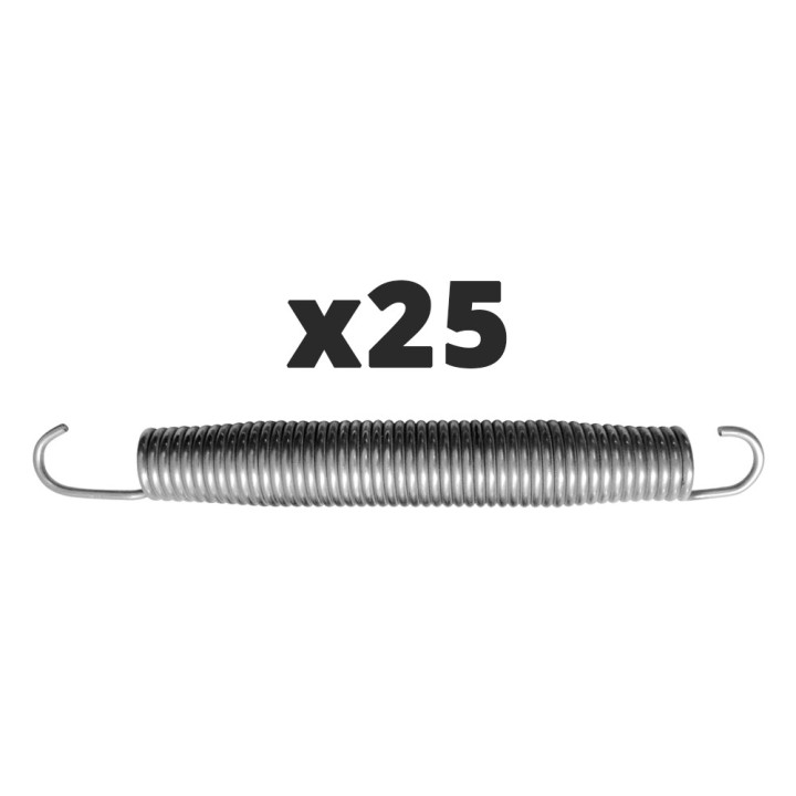 Set di 25 molle 215 mm argentate