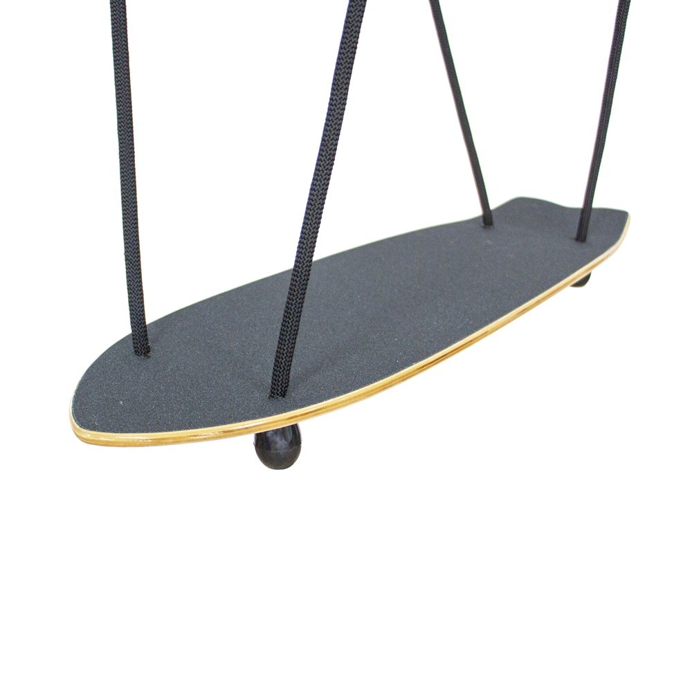 Skate Altalena Per Percorso Ninja Slackline – Tavola In Legno D'Acero Con Corde Regolabili E Moschettoni, Peso Max 110kg