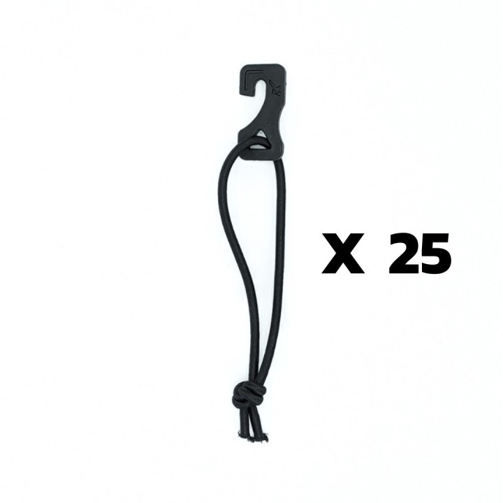 Set di 25 corde elastiche con ganci per rete - 2023
