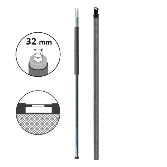 Montante completo Ø32 mm per rete tappeto elastico 250