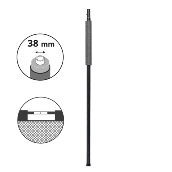 Palo inferiore Ø38mm per rete trampolino 366 o più - NERO