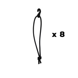 Confezione da 8 elastici per rete / cuscino / copertina