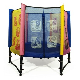 Trampoline bébé avec filet multicolore