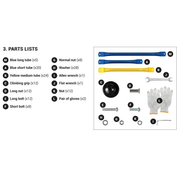 Ricambi per cupola da arrampicata 1m80