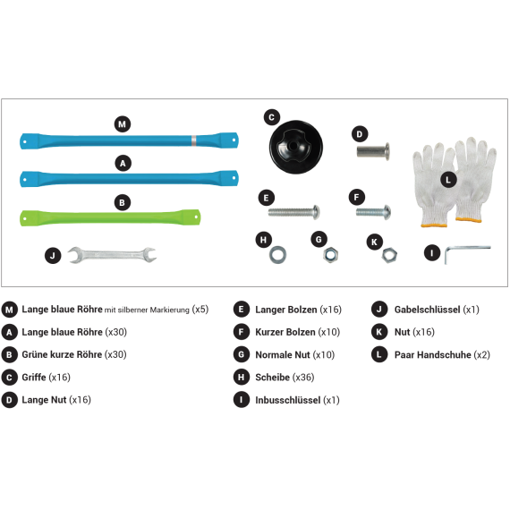 Ricambi per cupola da arrampicata 3m00