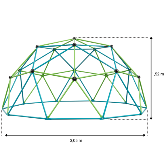 Parco giochi con cupola di arrampicata 3.00 m