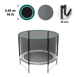 Rete con 8 pali per tappeto elastico Ø 306 Premium