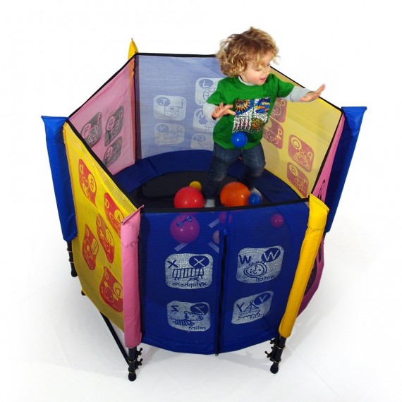 YLKCU Tappeto Elastico per Bambini 5FT con Rete da Recinzione