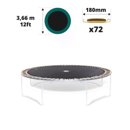 Telo salto tappeto elastico Ø 366 - 72 molle 180 mm