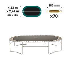 Telo da salto tappeto elastico Ovalì 430 - 70 molle 180 mm