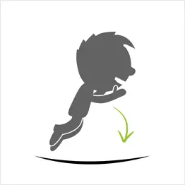 Salto in alto con atterraggio frontale sul tappeto elastico