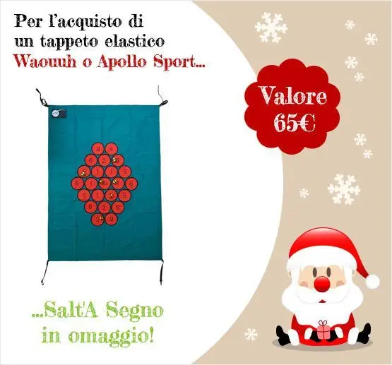 La Saltasregno in omaggio per l’acquisto di un tappeto elastico Waouuh o Apollo Sport