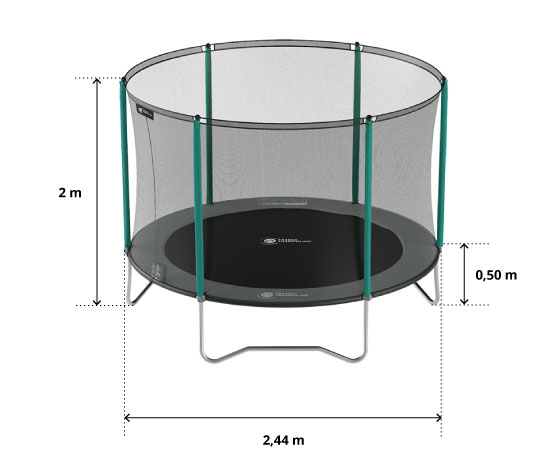 illustration de caractéristiques du produit Tappeto elastico Start'Up 250 - Pack XXL