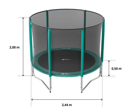 illustration de caractéristiques du produit Tappeto elastico Jump'Up 250
