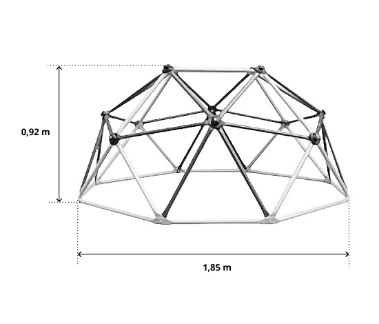 illustration de caractéristiques du produit Cupola d'arrampicata 1,80 metri per bambini