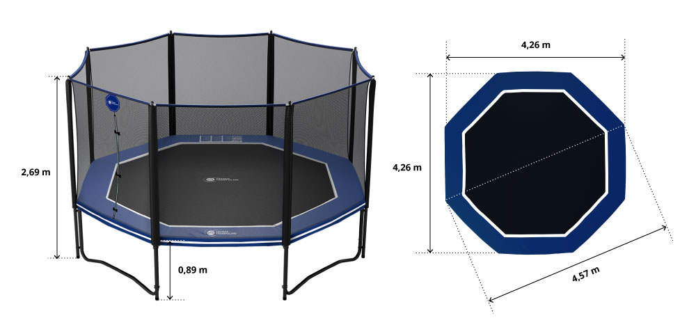 illustration de caractéristiques du produit Tappeto elastico Octopulse 460