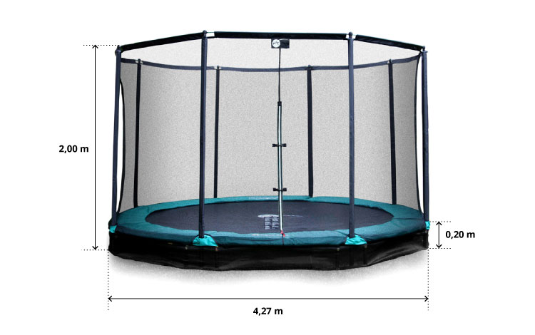 illustration de caractéristiques du produit Tappeto elastico interrato Mirage 430