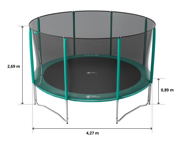 illustration de caractéristiques du produit Tappeto elastico Jump'Up 430 - Pack XL