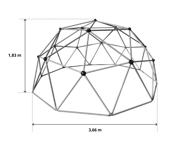 illustration de caractéristiques du produit Cupola d'arrampicata 3,60 m per bambini