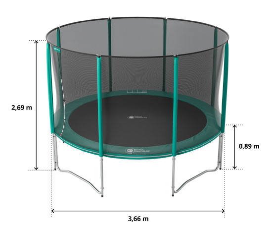 illustration de caractéristiques du produit Tappeto elastico Jump'Up 360